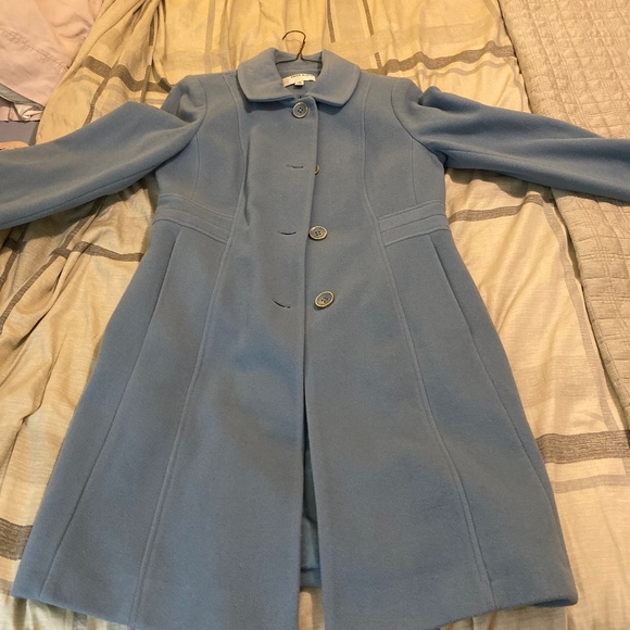 Baby Blue Anne Klein Coat - Picture 1 of 3